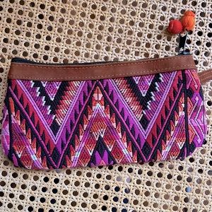 Huipil clutch chevron pattern handmade